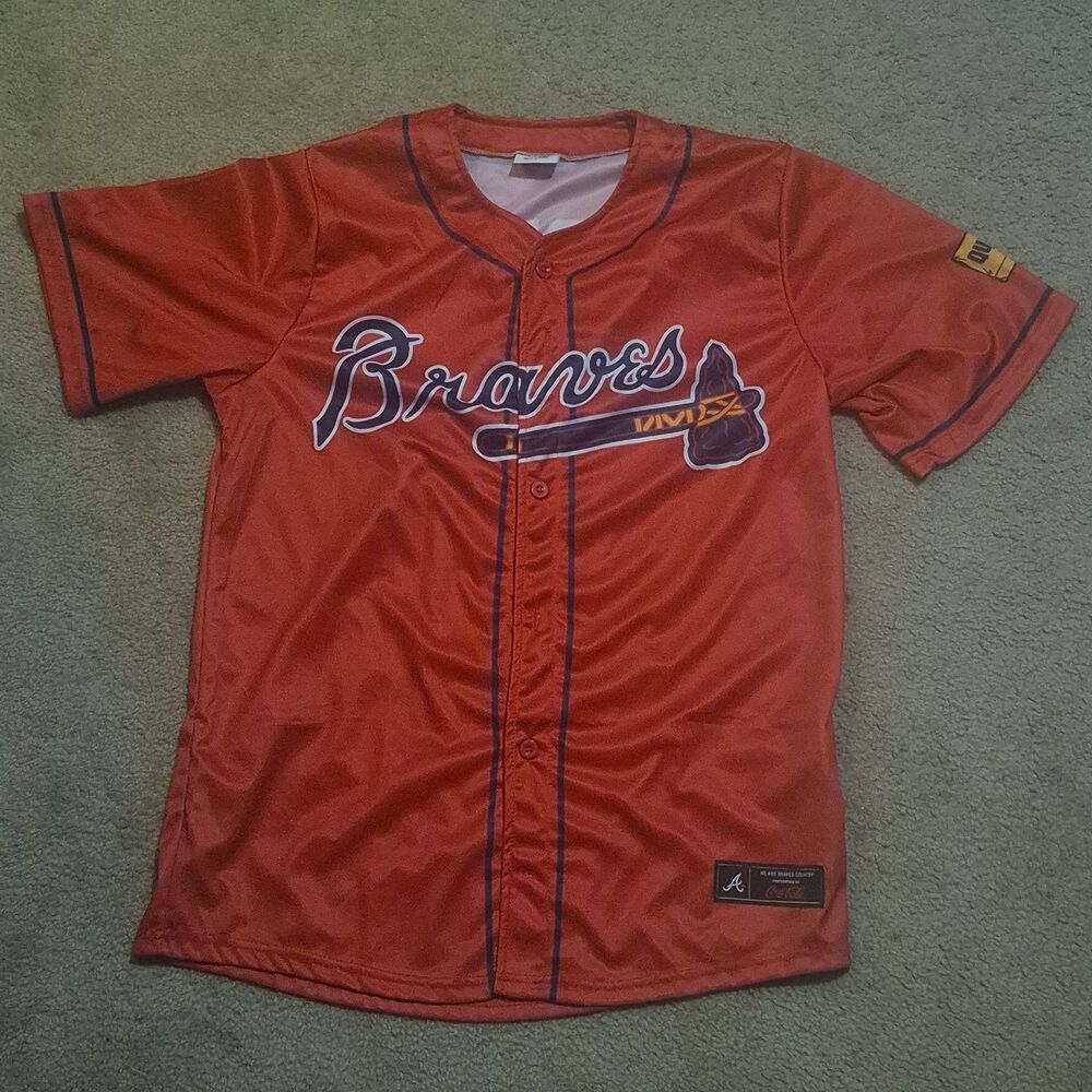 Atlanta Braves Spencer Strider #99 SGA Red Jersey Size Large Coca Cola
